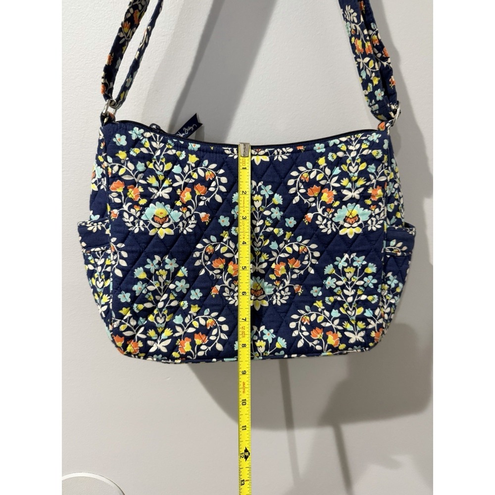 Vera Bradley Purse Chandelier Floral Shoulder Bag Pockets Zip Close Small Tote F - Picture 8 of 9